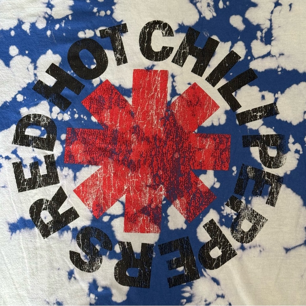 NWOT Red Hot Chili Peppers Logo Tie Dye Licensed Band Tee Shirt